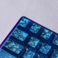 Frost Blue Metal Feature 61 Keys PBT Doubleshot Side Legends Keycaps Set Cherry Profile for Cherry MX Keyboard